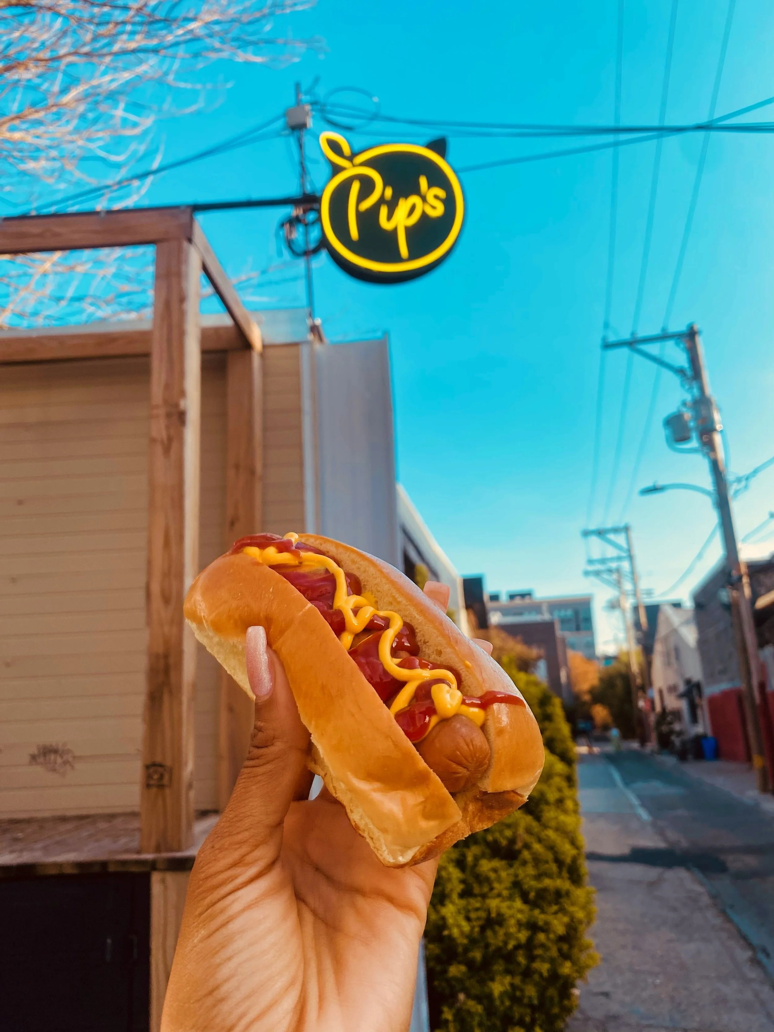 🌭Grab a hot dog at Pip&rsquo;s and dress it your way!!🌭

Use classic ketchup, mustard and sweet relish, or level it up with our house mustard (featuring @3springsfruit honey apple butter),pickled onions and/or @fishtownpickles relish.

Available in