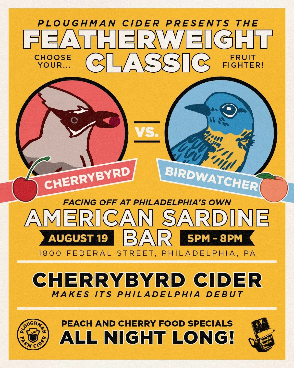 🥊CHOOSE YOUR FIGHTER!🥊
This match is scheduled for 12 rounds! Introducing first, the challenger, making its world debut - hailing from parts rural, weighing in at 12 fluid ounces, the kleptomaniacal Cherrybyrd! And in the other corner, it is the re