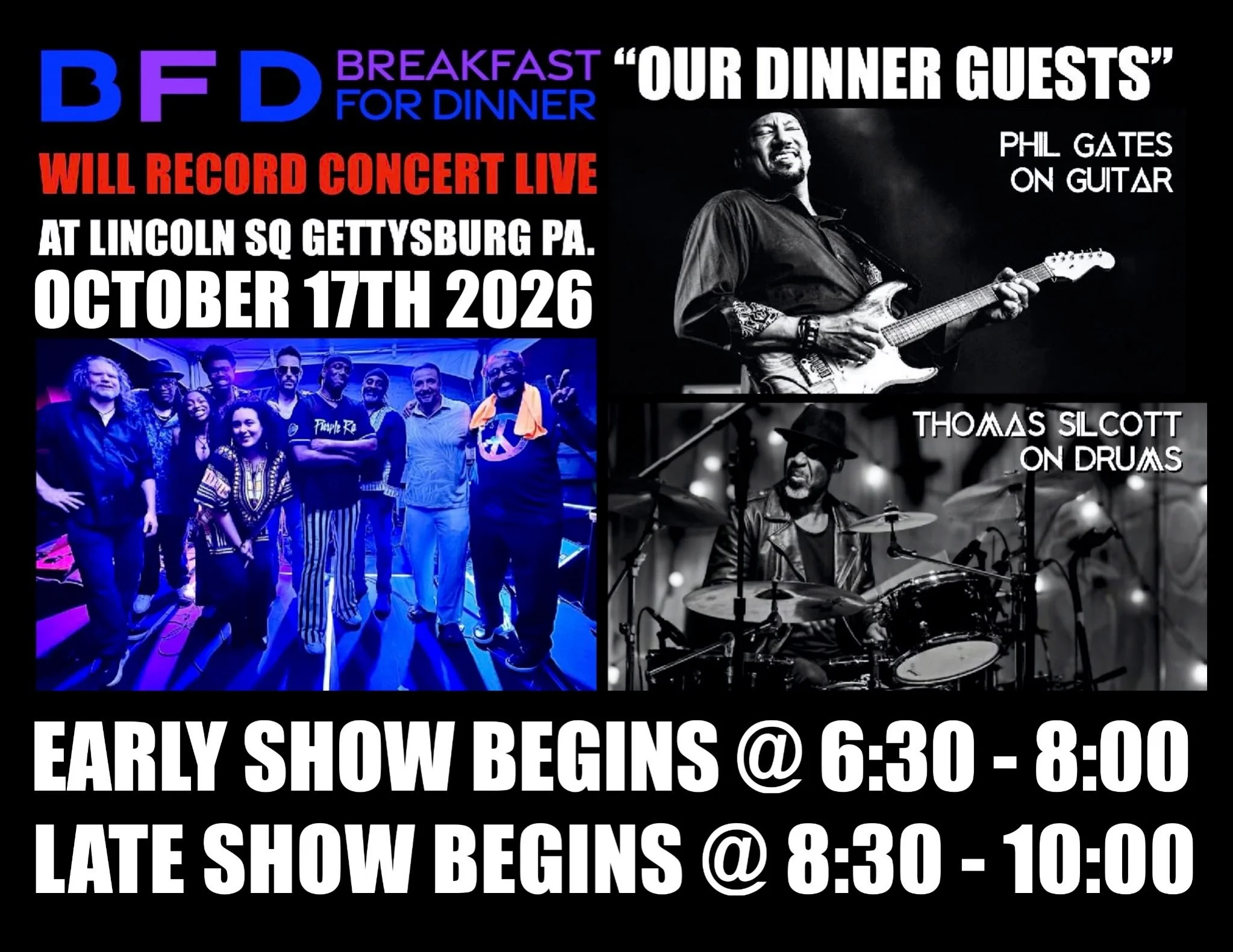 Dance party vibes 🪩 are back on Lincoln Square next week with @breakfastfordinnerband! They&rsquo;re bringing a bevy of funky friends to share the stage with them and recording video for the whole show! Plus, it&rsquo;s homecoming weekend for our ow