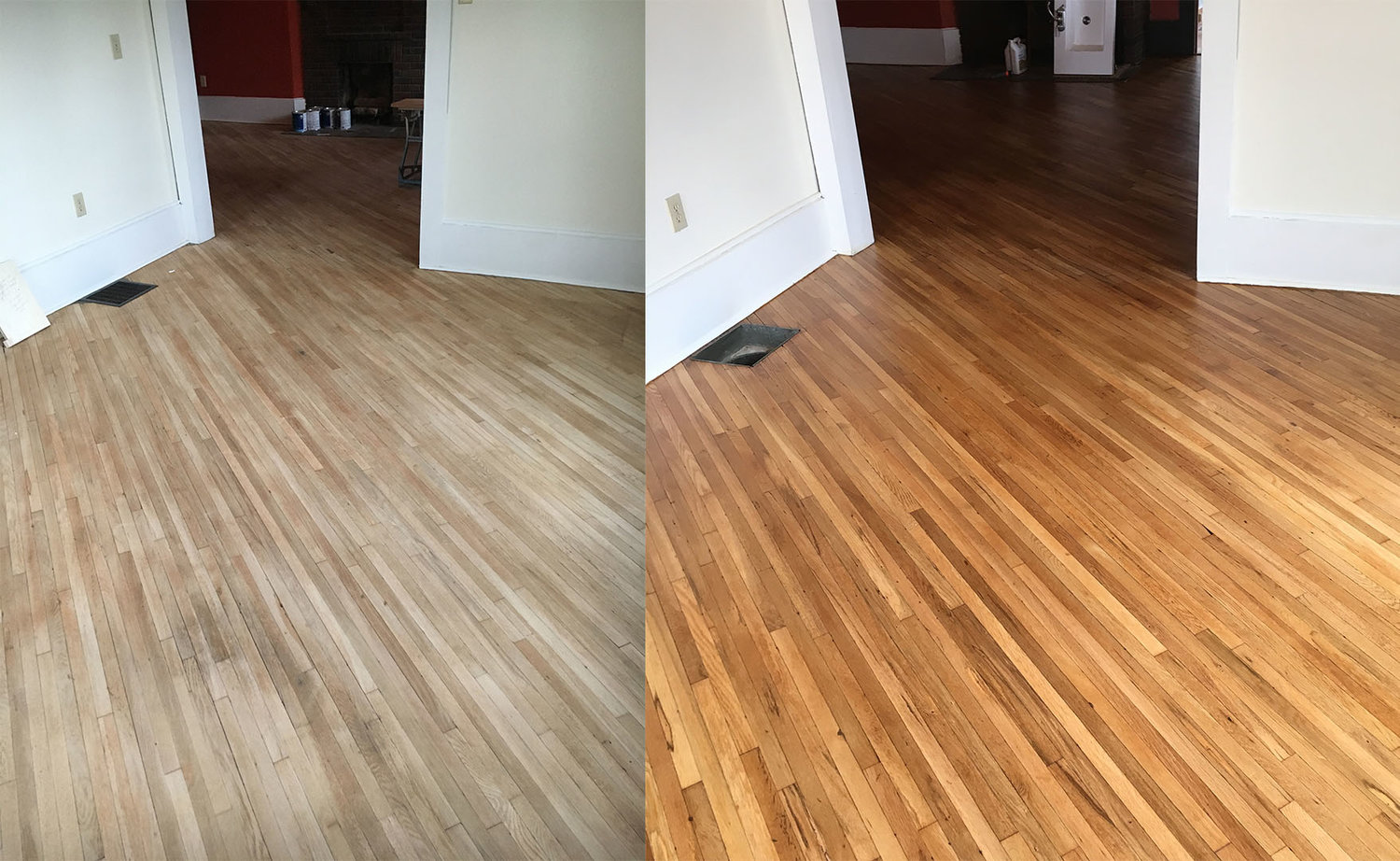 Bruce Johnson Hardwood Floors, Hardwood Floor Restoration Before And After
