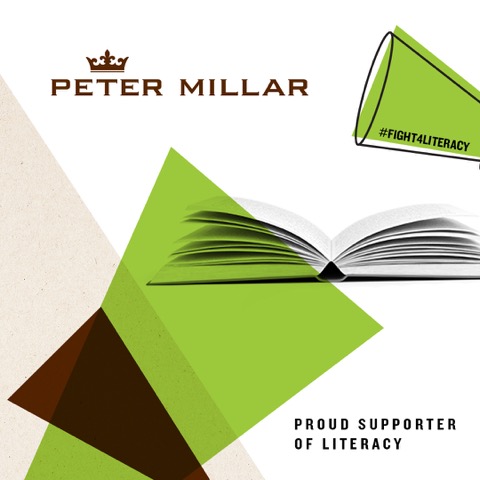 Co-Branded Peter Millar and Coaching for Literacy logo. 