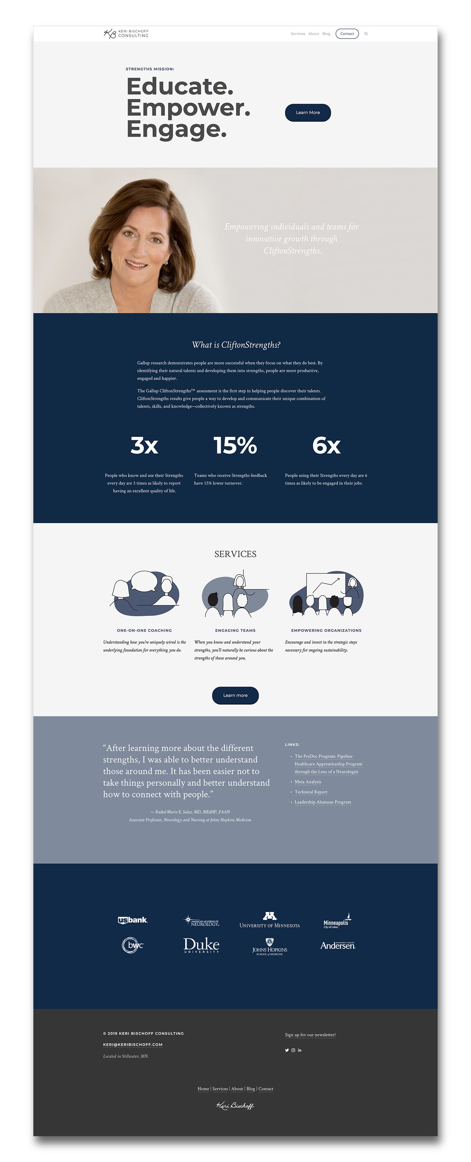 Website designed using Squarespace.