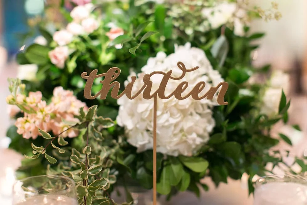 Gold Table Numbers