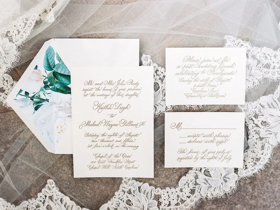 Magnolia Invitations, Calligraphy