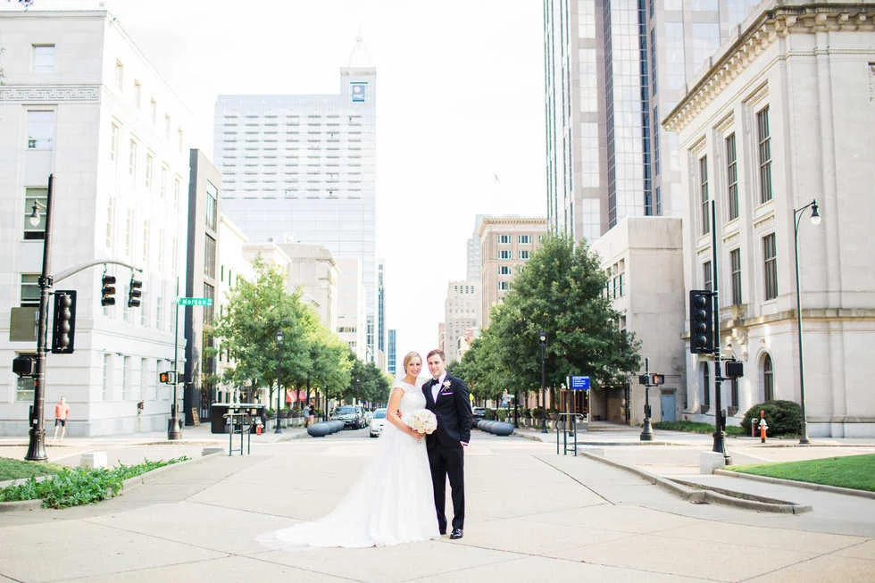 Downtown Raleigh Bride and Groom