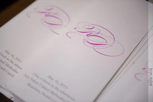 Fuschia Wedding Program