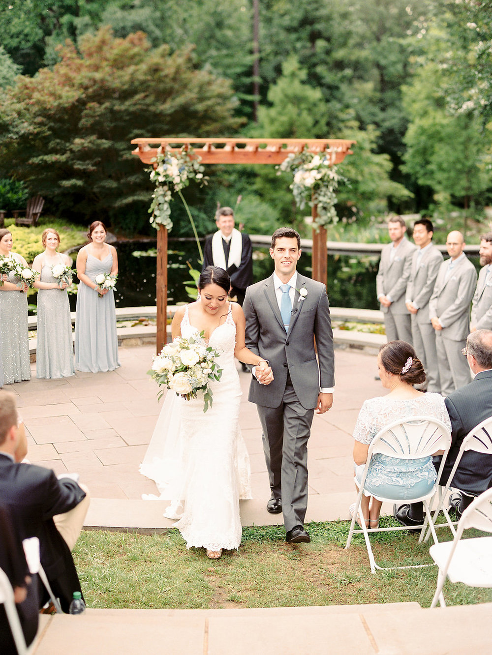 Wedding ceremony at Sarah P. Duke Gardens