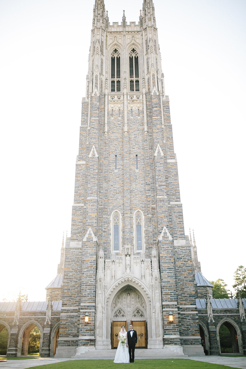 Duke Chapel wedding on Duke University campus