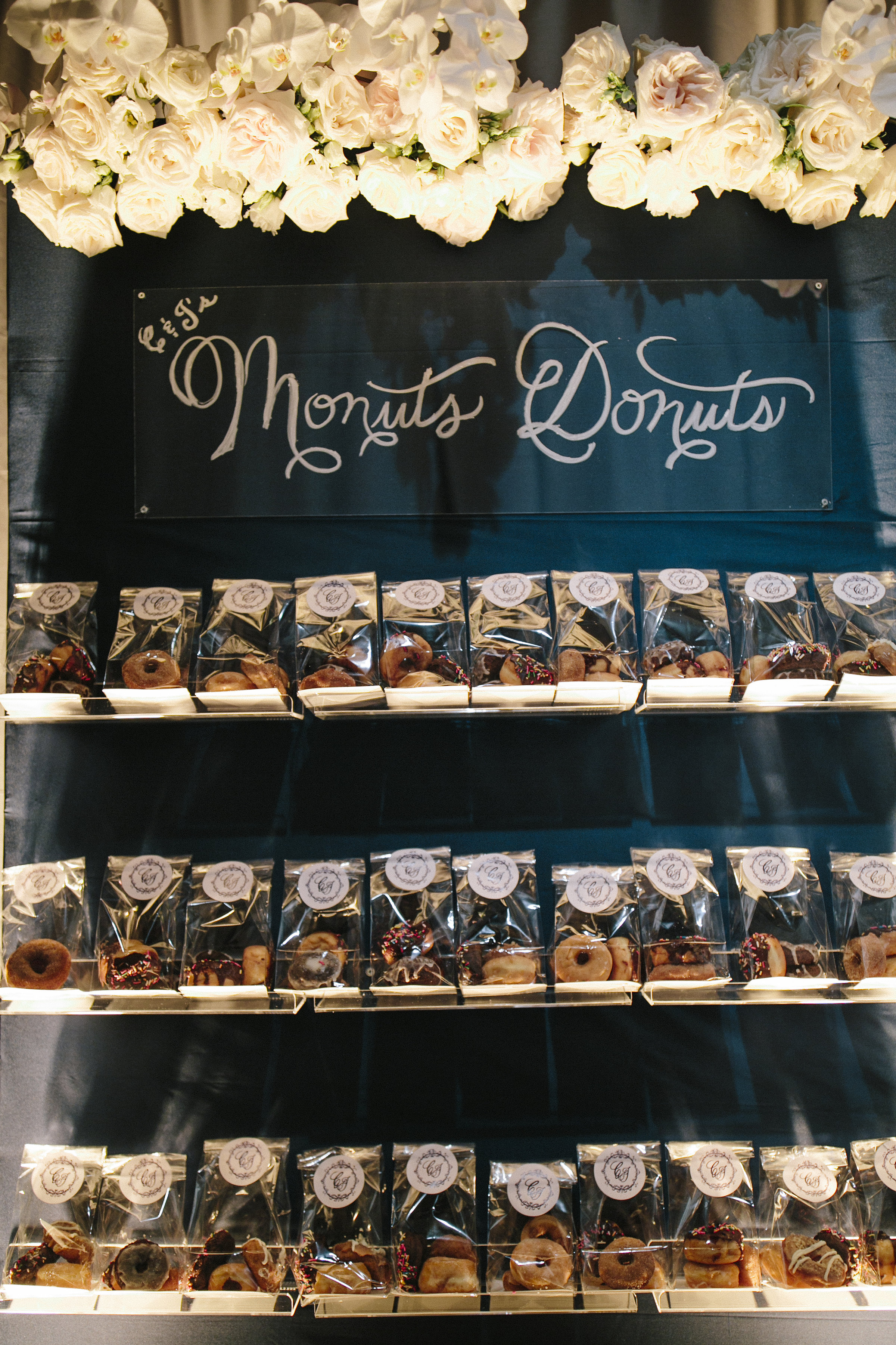 Donut wedding favors by Monut's Donuts NC