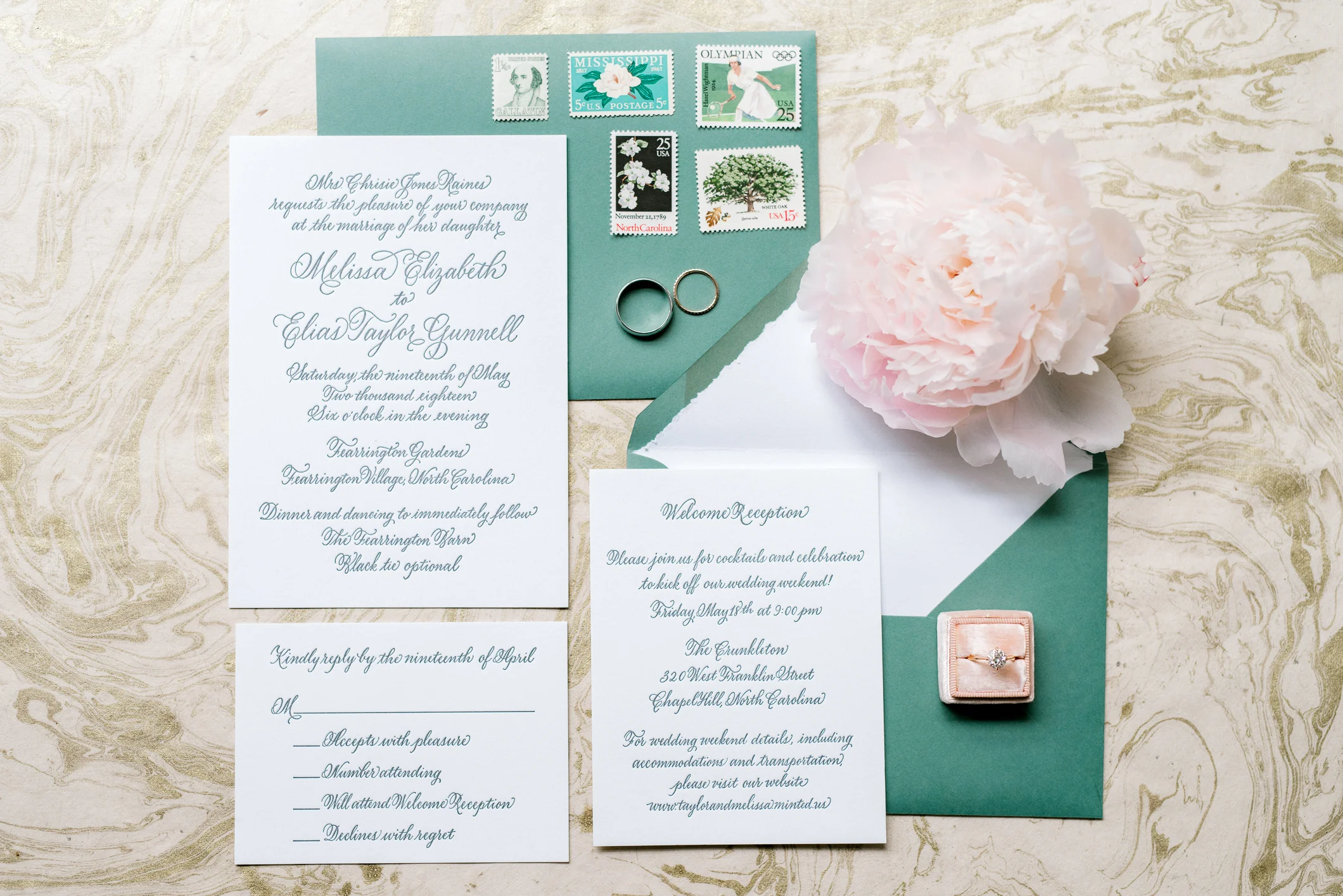 Sea Spray Green and White Invitation Suite.jpg