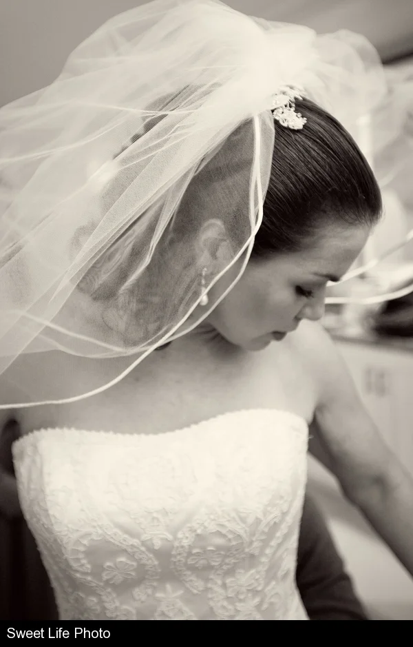 Bride Getting Dressed