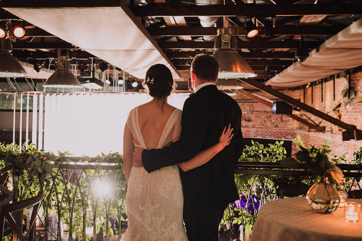Bride and groom at the Durham Cookery