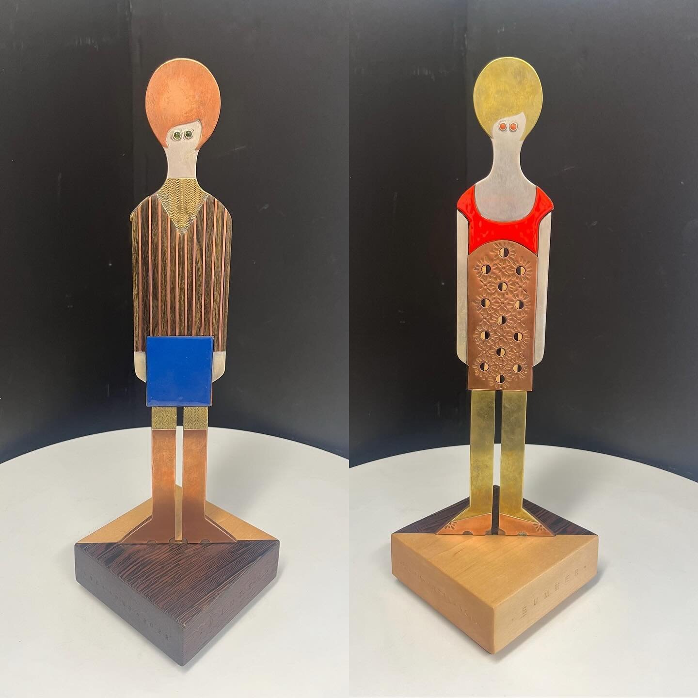 &bull; HEAVY METAL DOLL &bull;
SUMMER / WINTER

begun in 1966 as a design in metal project at CSUN &ndash; and then just completed a year ago. 

The piece turned out better than I imagined, and just like I imagined.

It&rsquo;s one of a kind &ndash; 
