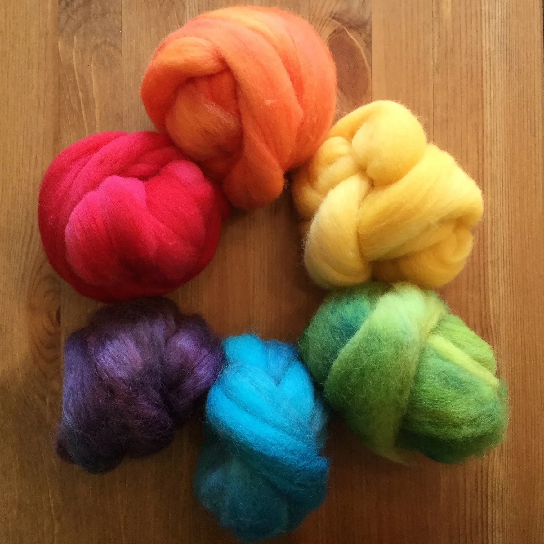 Breed Study spinning fiber sampler set rainbow
