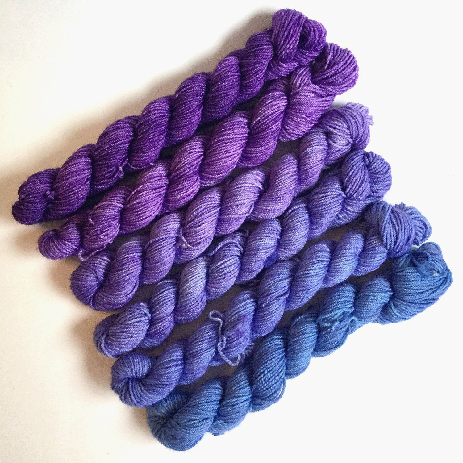 Blue Purple Gradient Set Sheepy Feet Merino Nylon Sock Yarn — Sheepy Time  Knits