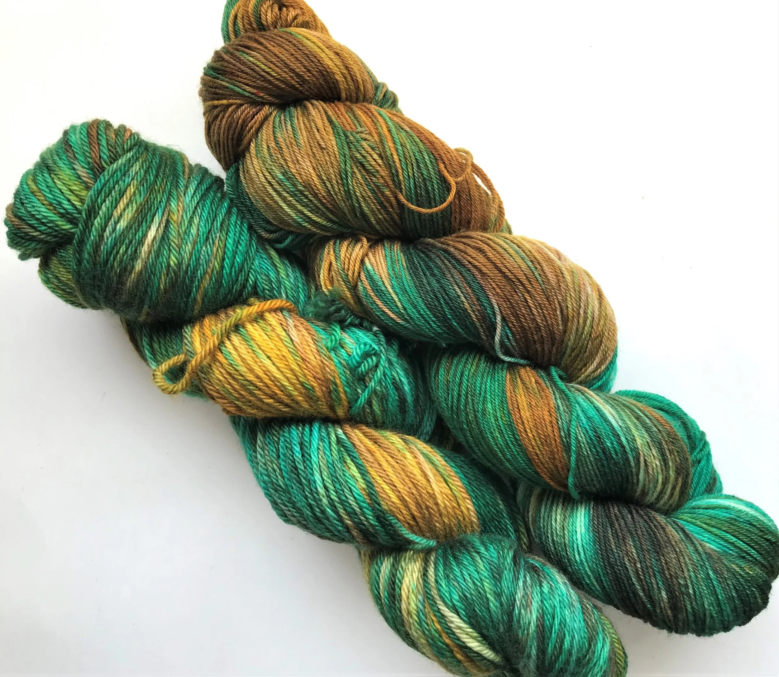 Poison Ivy I was thinking of the villain, not so much the plant. Rich emerald green with splashes of gold and brown. I love this color so much for fall.