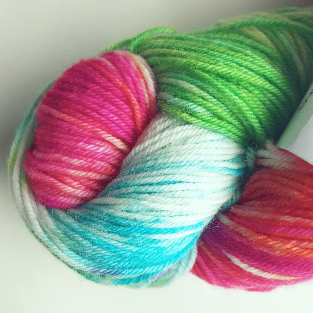 Soft 100g 193m 5 Ply Rainbow Space Dye 45% Cotton 55% Acrylic Yarn
