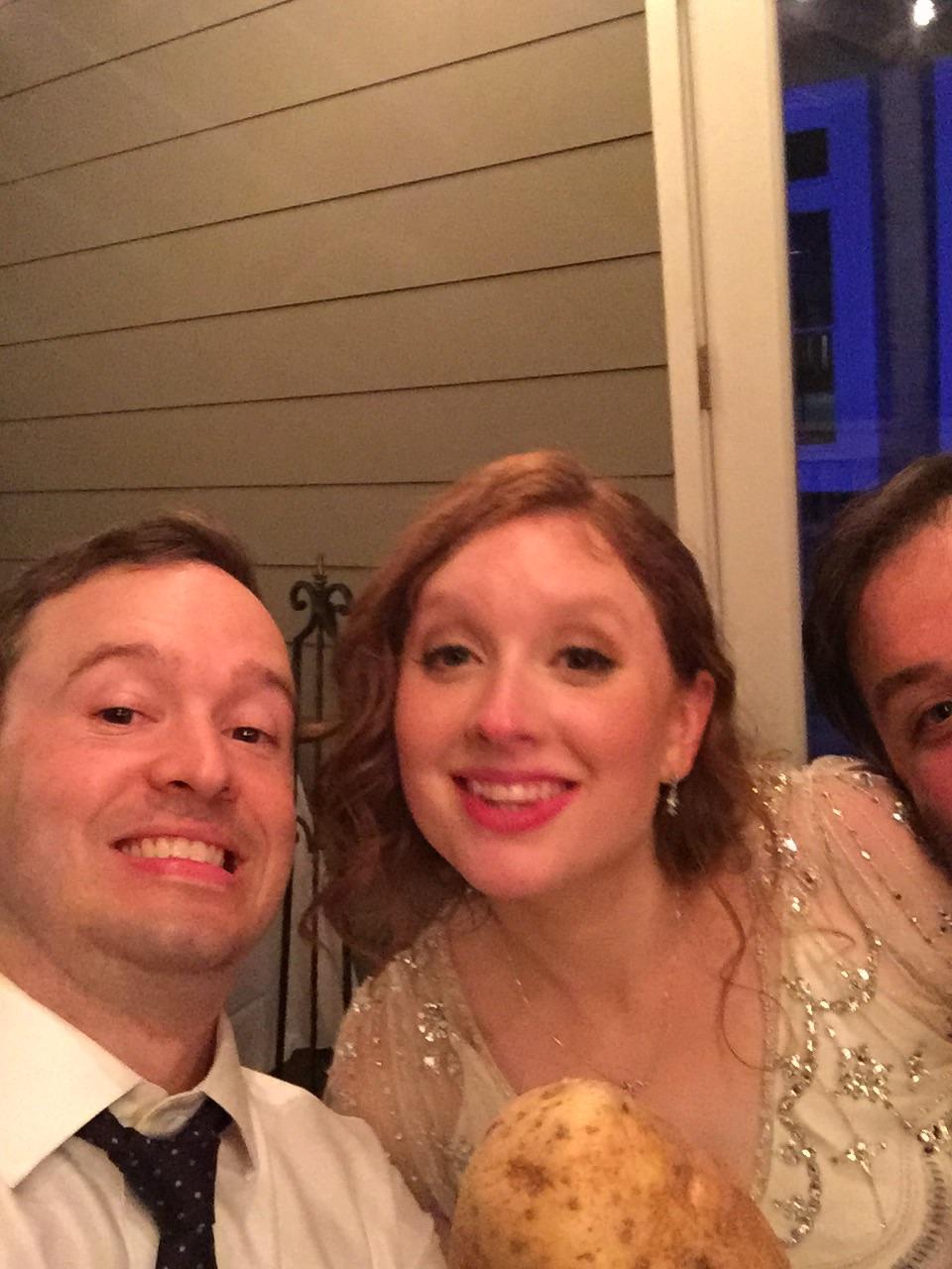  Just checking in with one of the groomsman and the bride. Don't worry, they were sober. 
