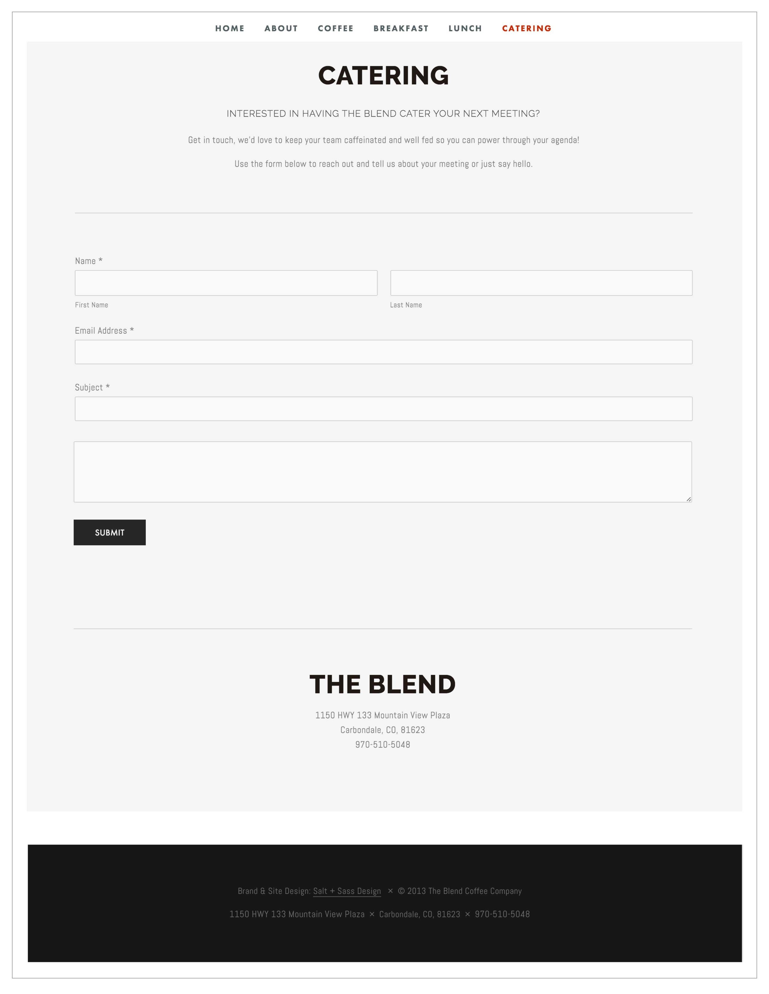 The Blend Squarespace website by The Qurious Effect