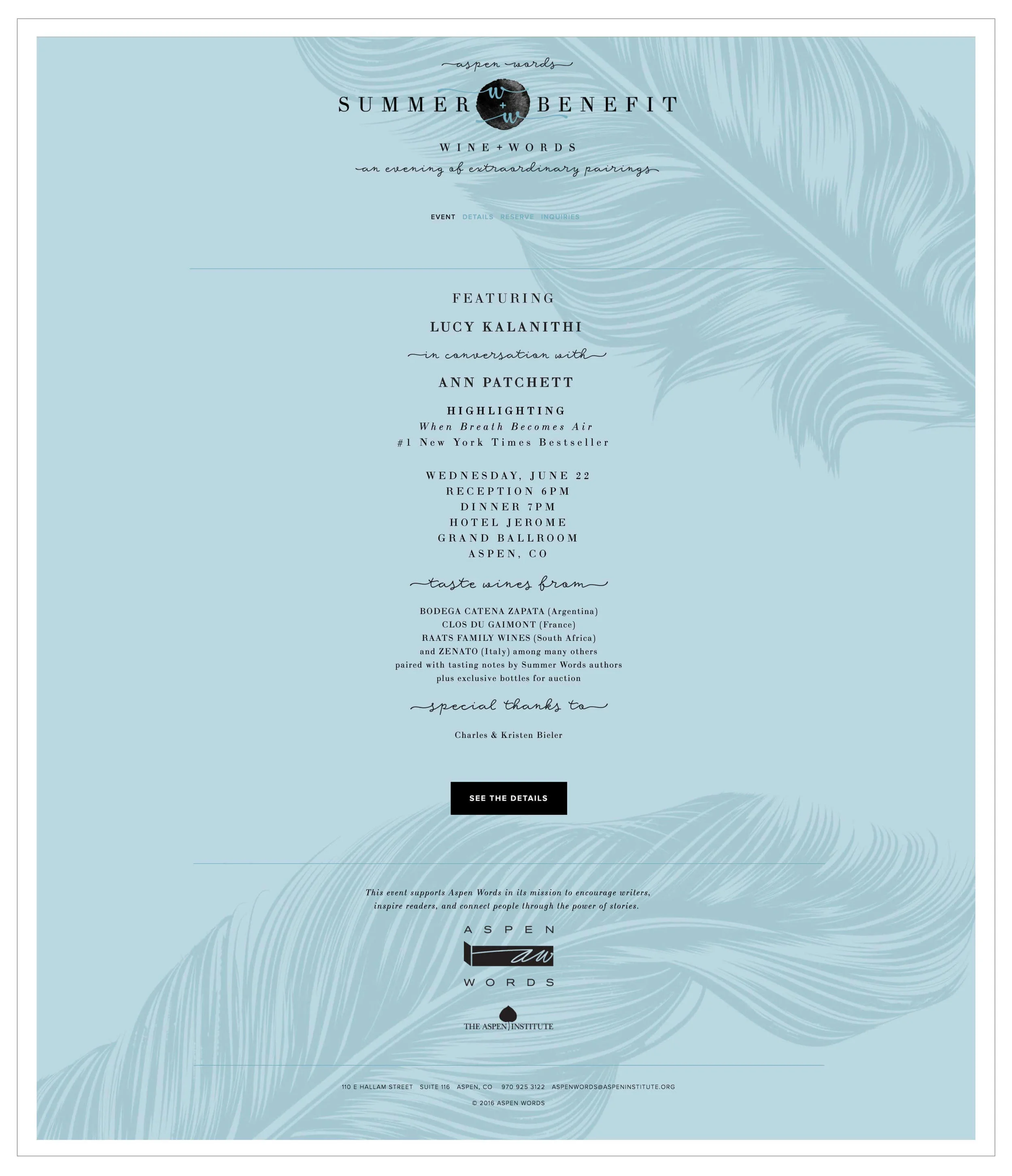 Summer Benefit Squarespace web design by The Qurious Effect