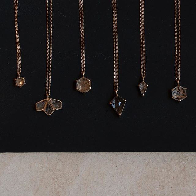 New classics debuting at @meleetheshow tomorrow! Fancy cuts quartz necklaces + rings ✨🪁✨ #laurenwolfjewelry #meleetheshow