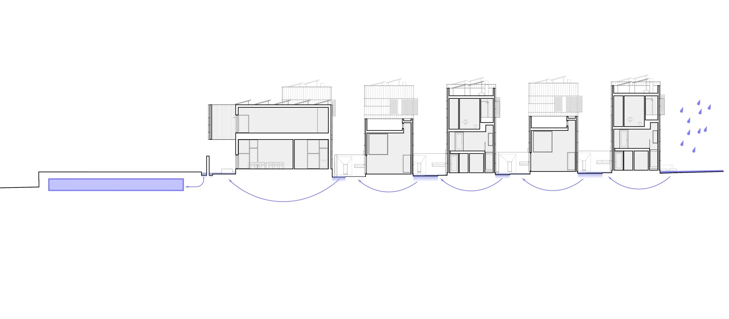 rain gardens in desert, bell rock, landscape hotel, modern architecture, phoenix, sedona, oasis