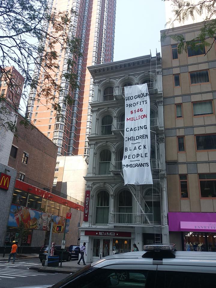 NYC Banner drop. Photo credit: Jillian White