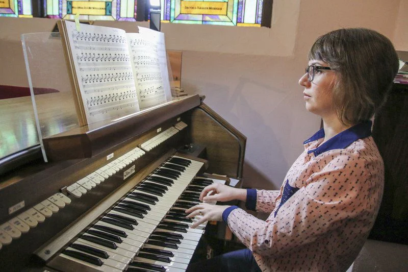 Paula Merritt / The Meridian Star Teodora Mitze-Circiumaru, a native of Romania, met her husband, Levi, while they were students at Mercer College in Georgia. They moved to Meridian this summer so Levi could teach at Meridian High School. Teodora uses her music skills as an organist at First Christian Church in Meridian.