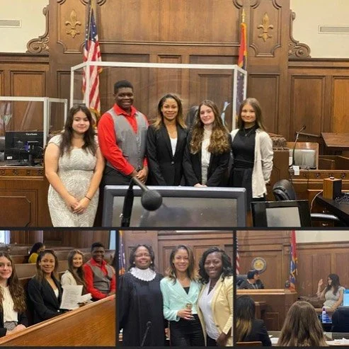 Current MAT graduate student, Ms. Vanndrika Robinson is leading scholars from the classroom to the courtroom! 

Congrats to Ms. Robinson and her team from Lafayette High on their success at the Mock Trial competition!! ⚖️🏆