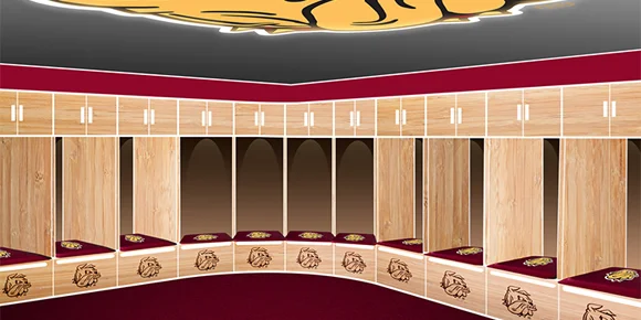 Student athletes will have access to upgraded locker rooms following the completion of the renovations. Courtesy of UMD Athletics.
