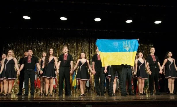 My high school had a variety of different ethnic clubs and I was a member of the Ukrainian club. This photo was taken during one of our Ukrainian dance performances in 2014. Photo courtesy of Hrystyna Bobel.