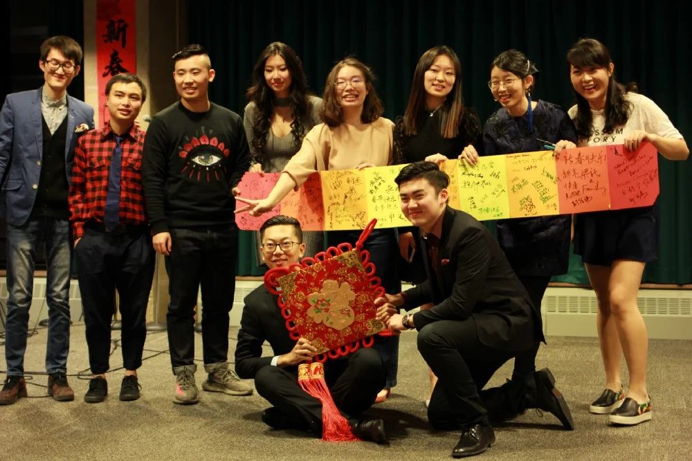 Josh, bottom left, at a Chinese Student and Scholars Event last school year. Photo courtesy of CSSA.