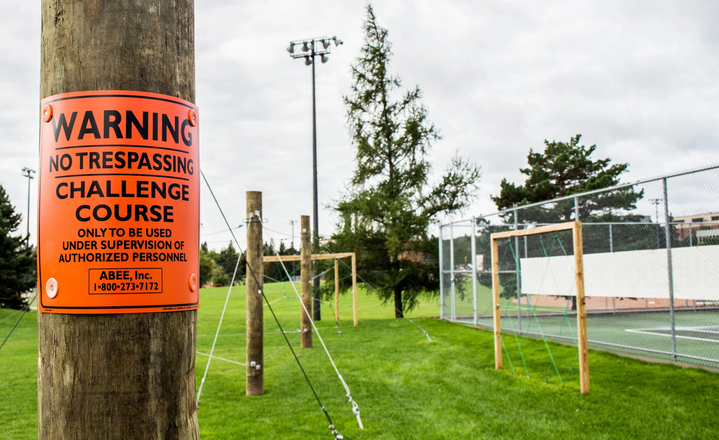UMD challenge course, located behind the tennis courts. Photo courtesy of Justin Flesher.