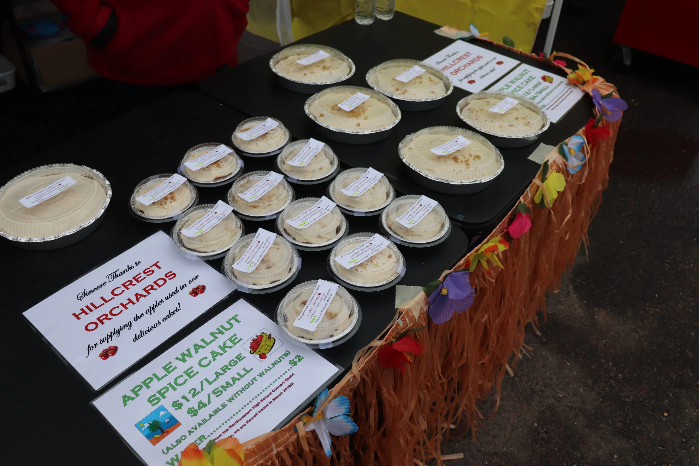Apple walnut spice cakes made by the parents of the Northwestern High School Choir. Photo courtesy of Nathan Casanova