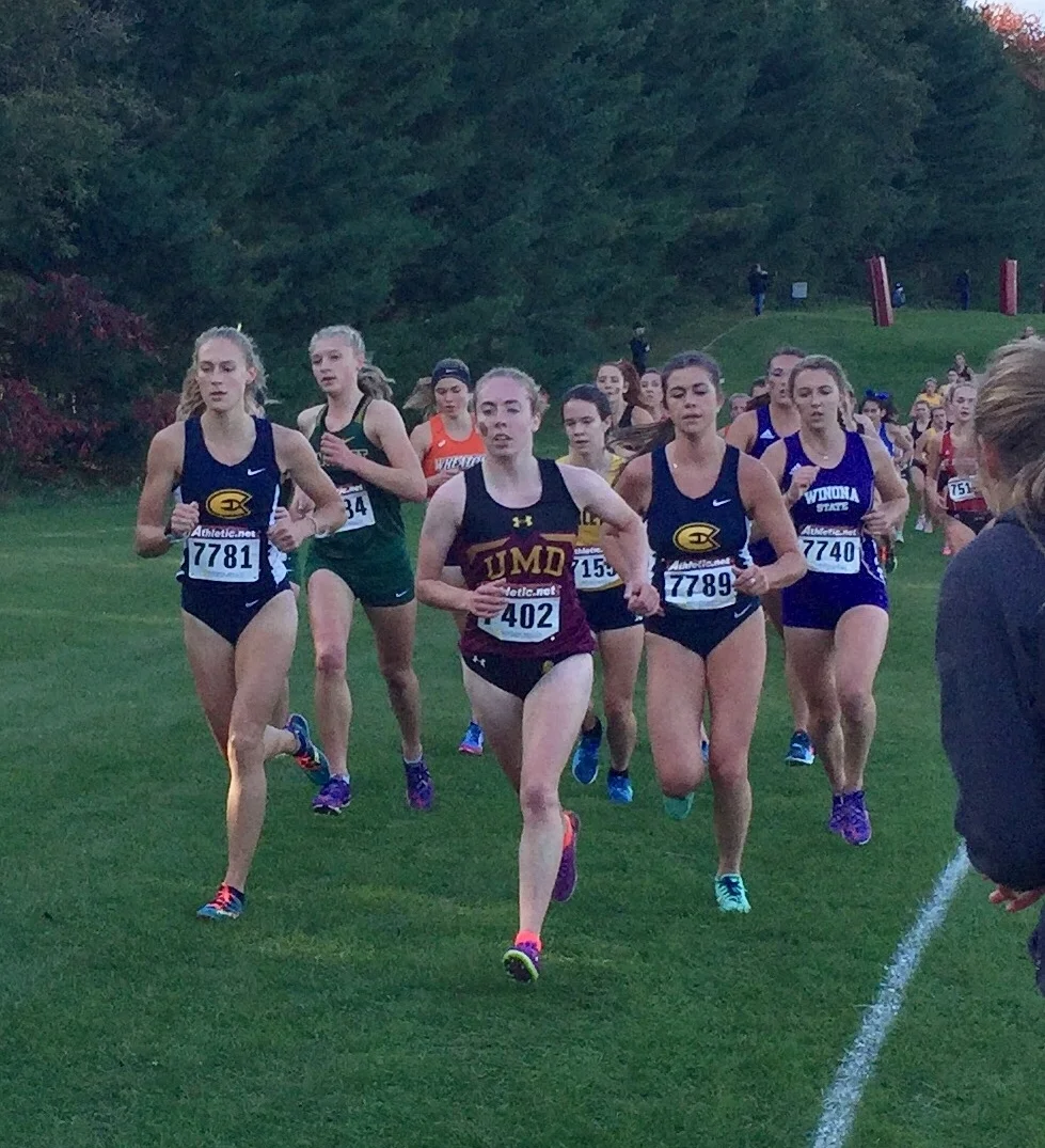 Radel is in the forefront during a race. Photo courtesy of Morgan Radel