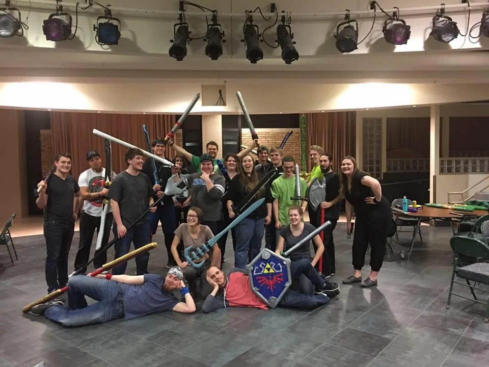 The club gathers in the Kirby Rafters for the 2017 tournament. Photo courtesy of: Sword Tag Duluth Facebook page.