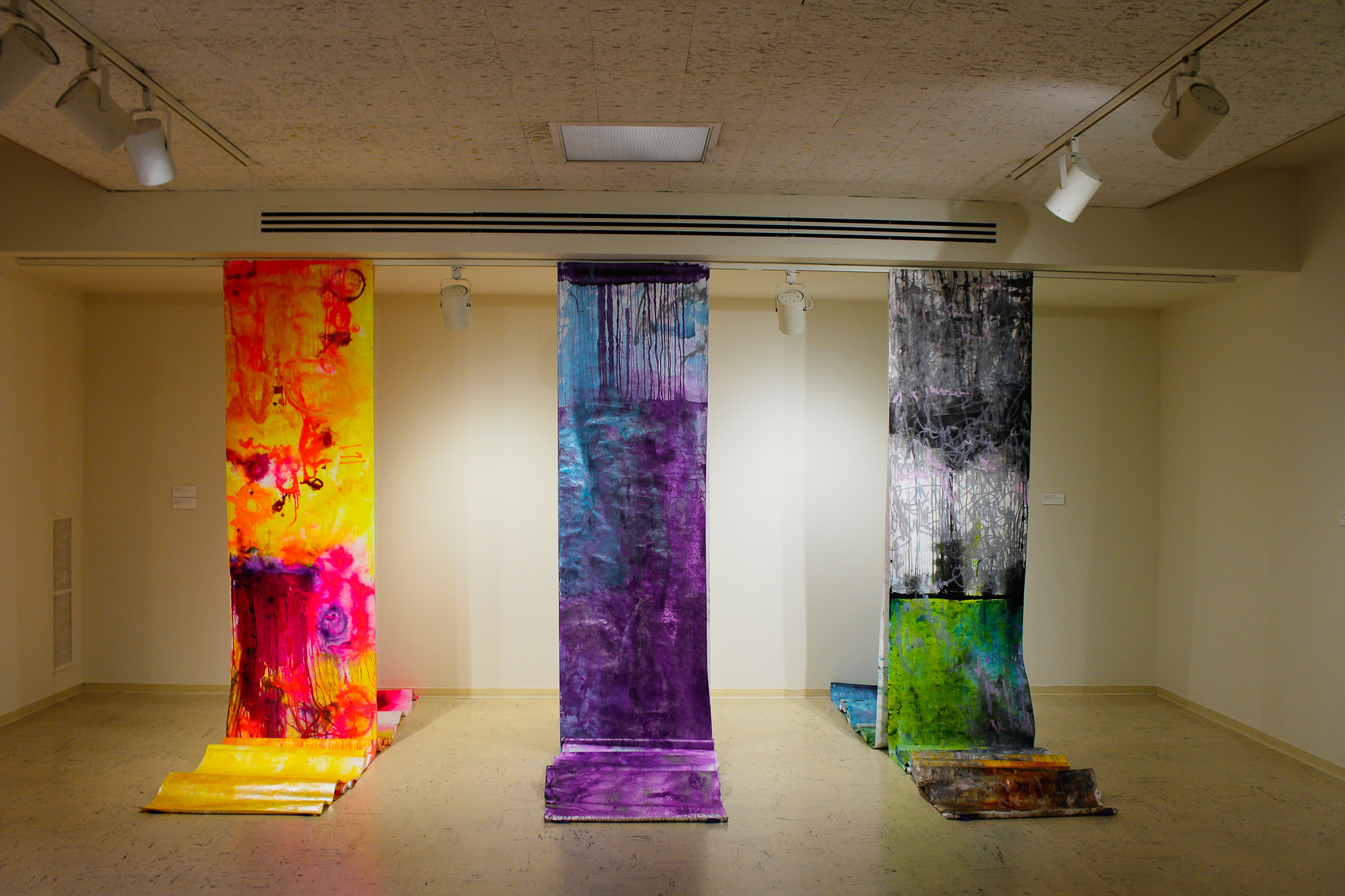 Scroll made for Russia inspired by Duluth (Left), Ohara Isumi-City (Middle), and Vaxjo (Right). Photo by Morgan Pint