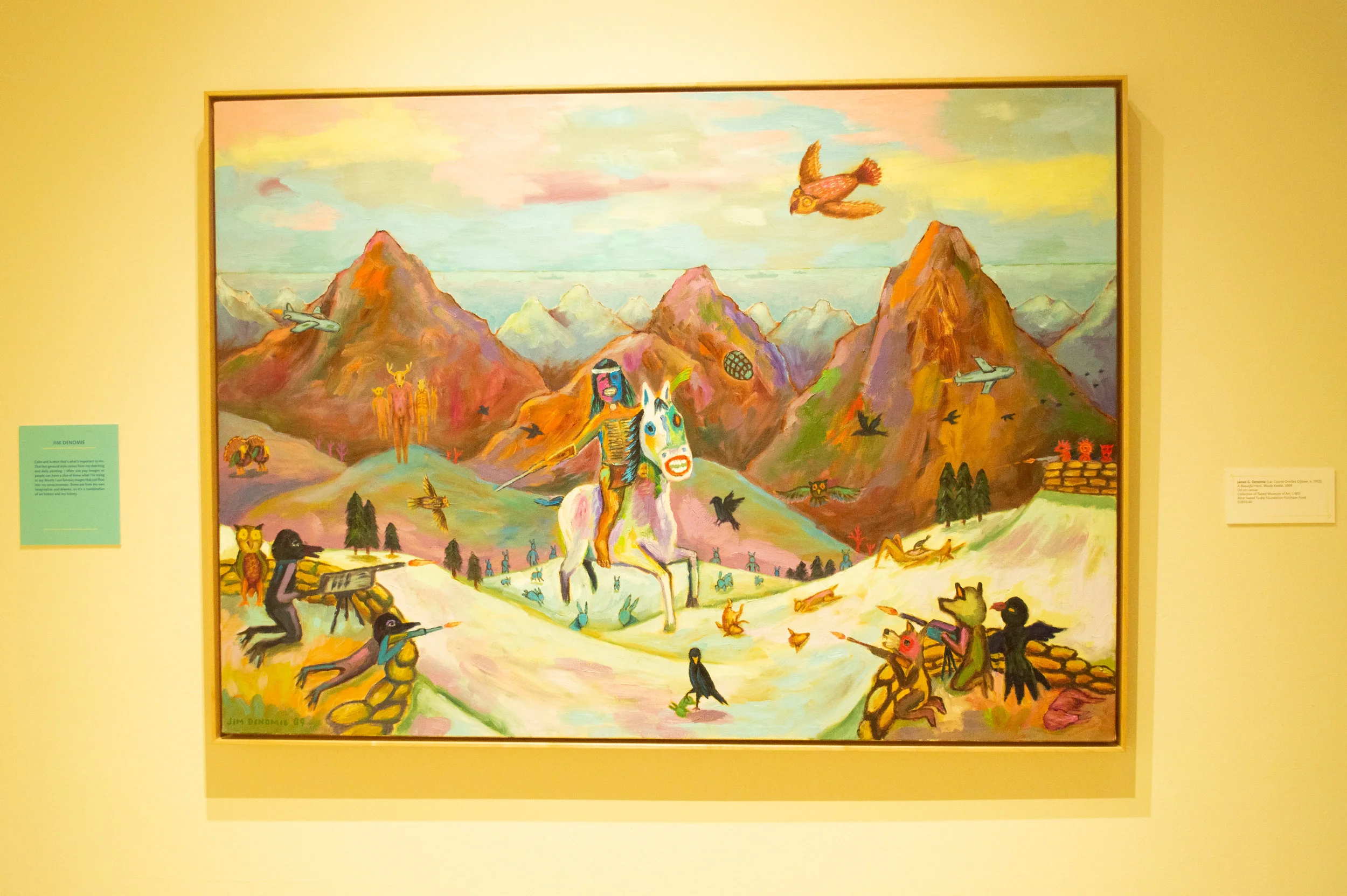 A Painting by Ojibwe artist Jim Denomie. Photo by Jake Barnard