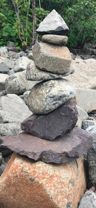 Another cairn along the North Shore. Photo by Heidi Stang