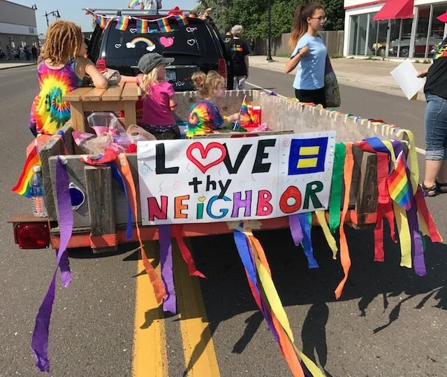 A float decorated by the First United Methodist Church . Photo courtesy of Photo courtesy Joanne Coffin-Langdon