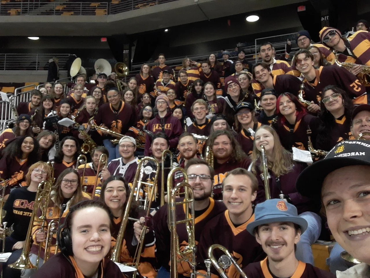 Past, Present and Future Bulldog Musicians Make Their “All Star” Game Appearance at Hockey