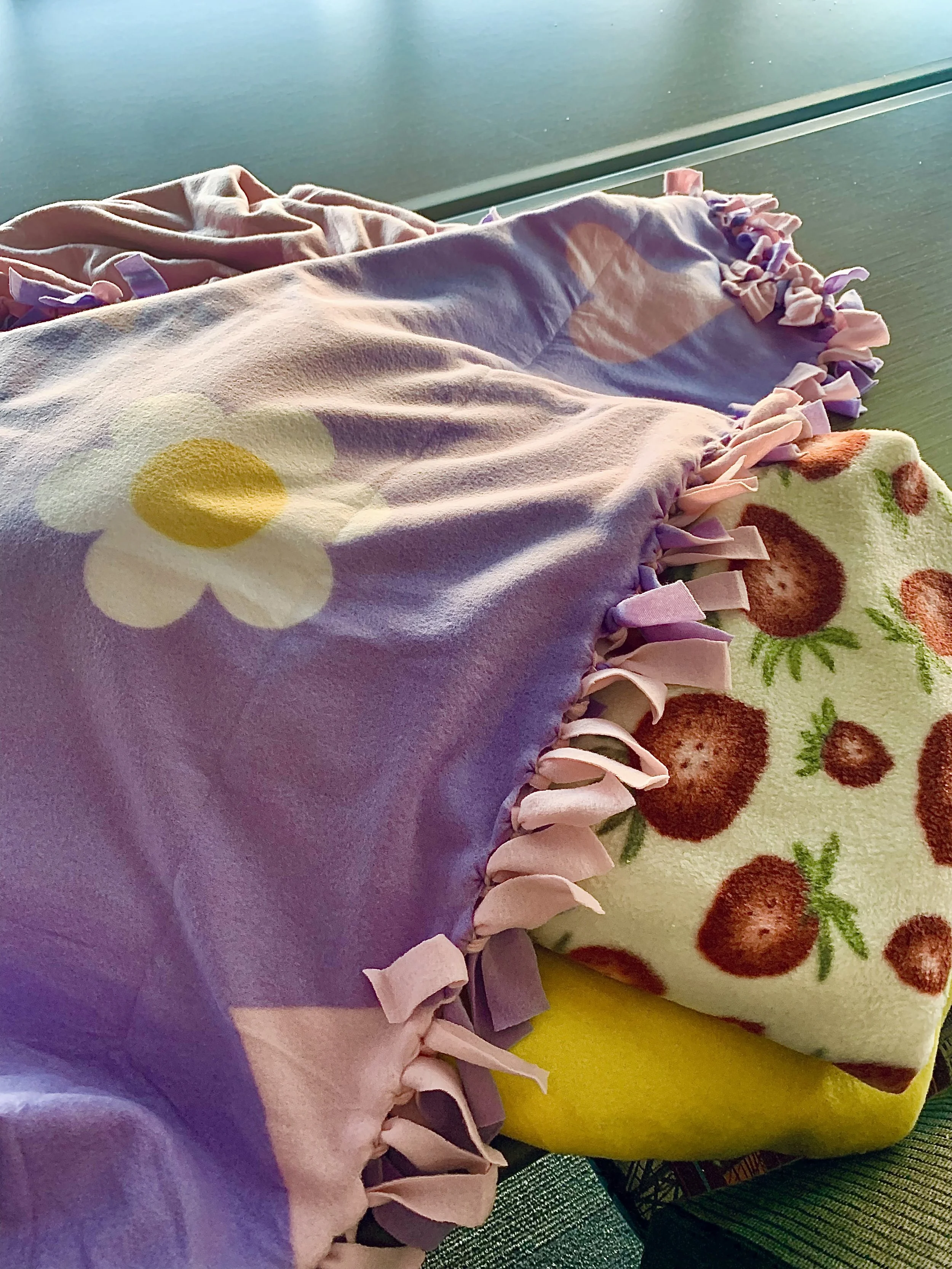 Tie Blanket Making For Women's Care Center