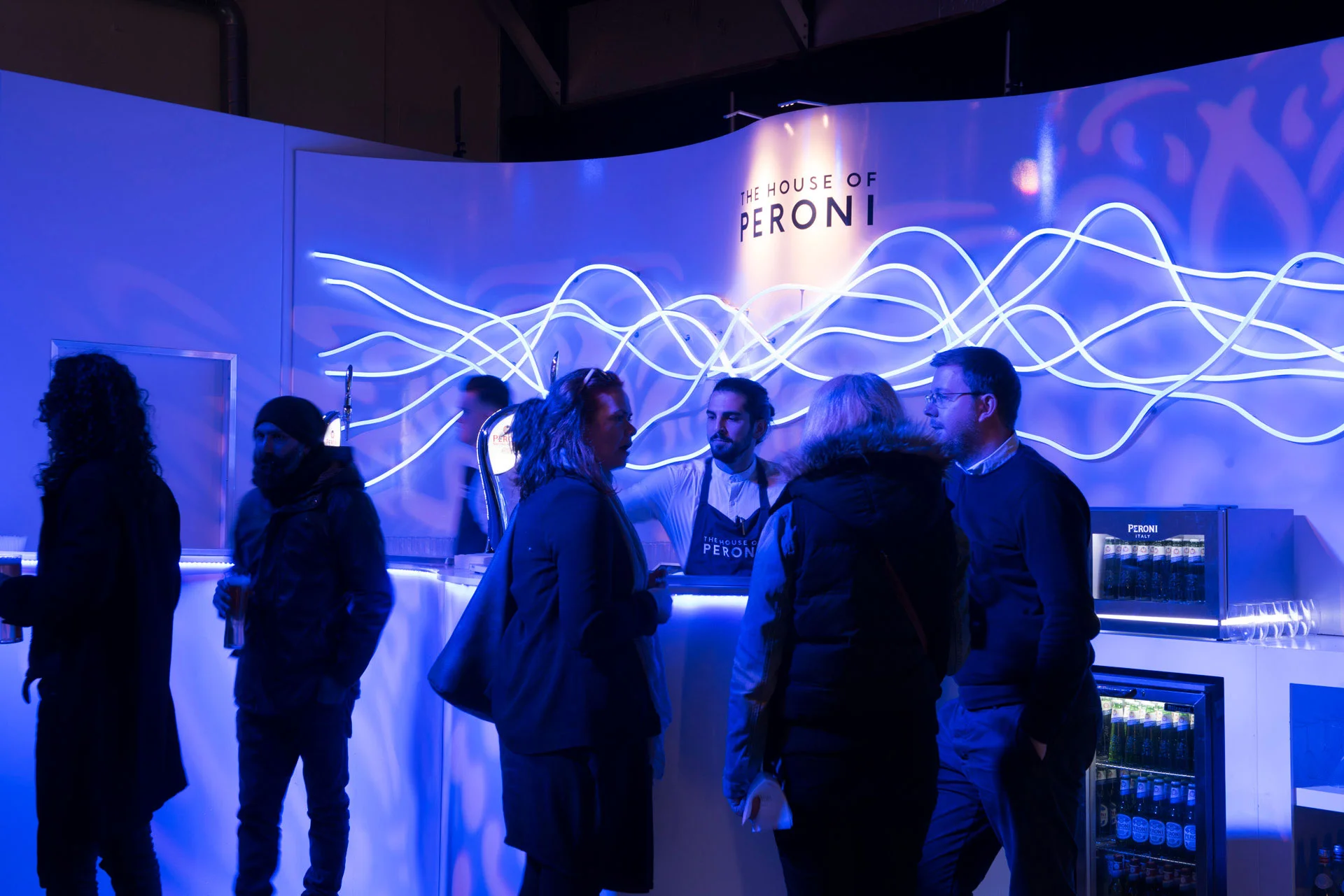 The House Of Peroni Bar at the Lumen Prize Exhibition. 