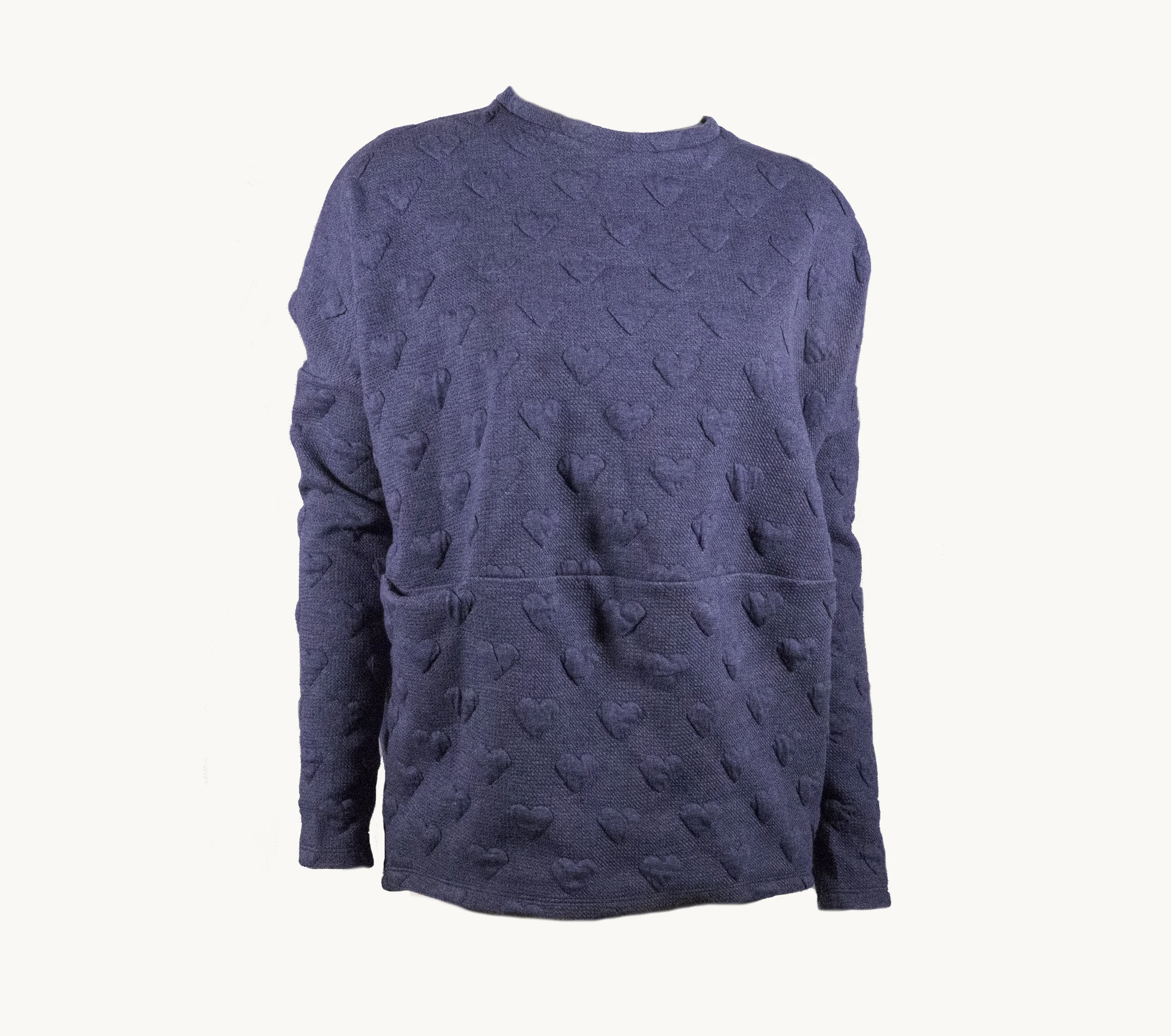 Front view of the Slate Blue color option in size Small with discrete inseam waist pocket just visible.