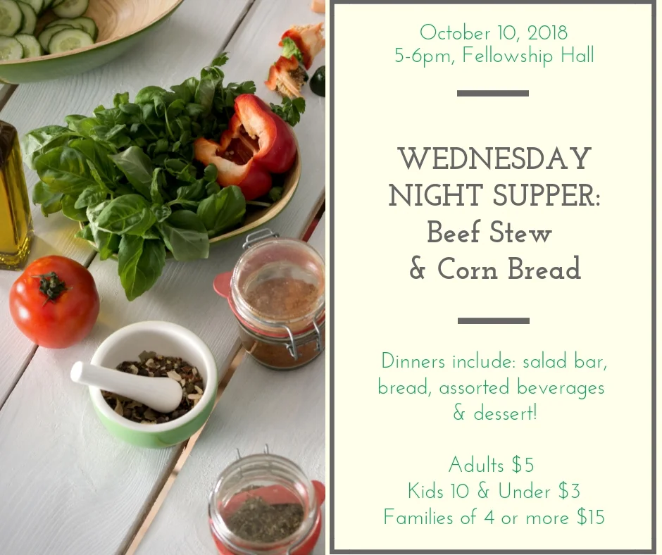 CANCELLED - Wednesday Night Supper