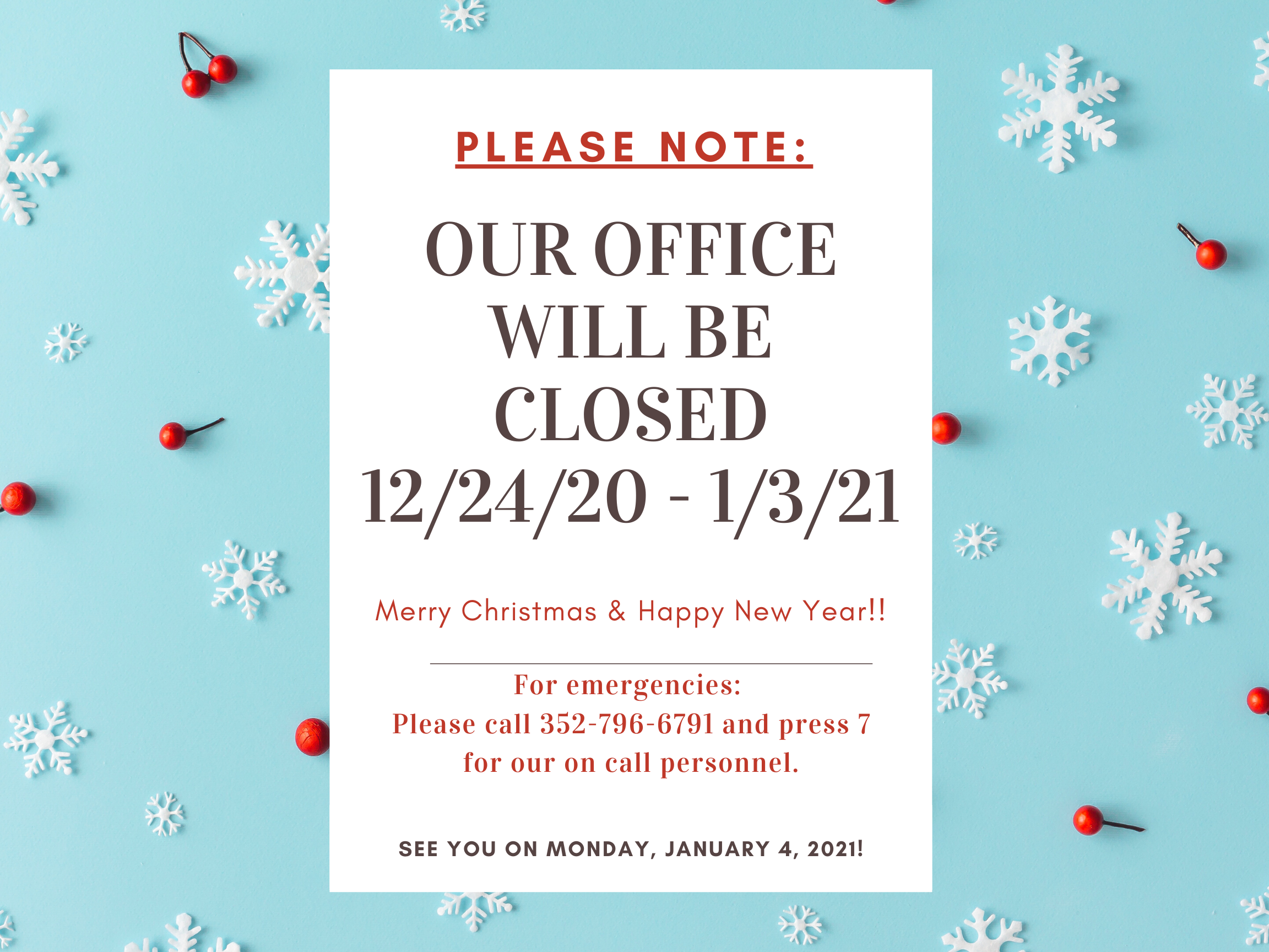 Office Is Closed Today 