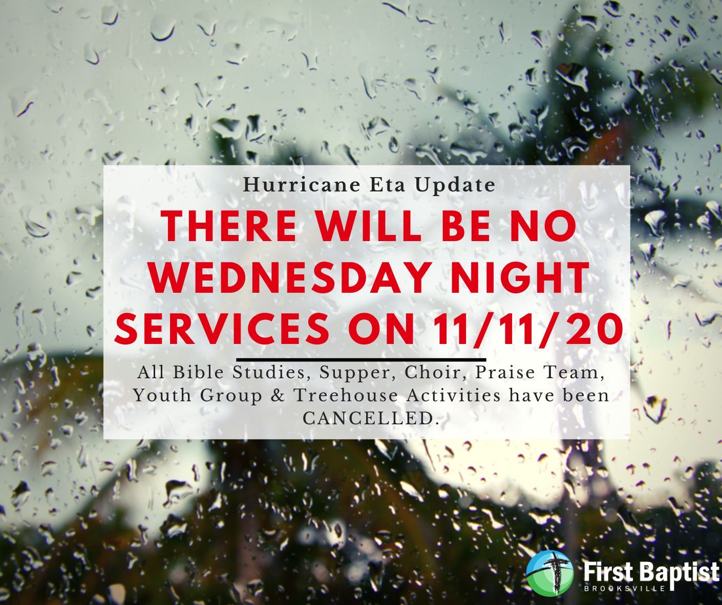 No Services For Tonight!
