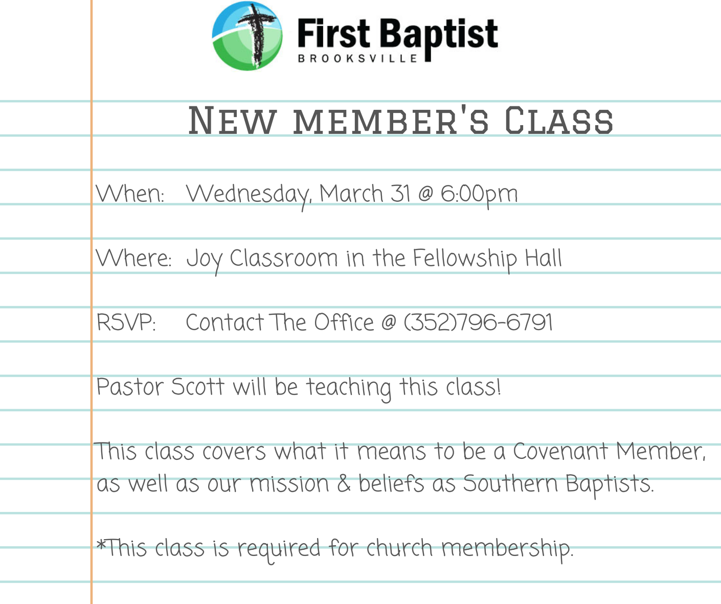 New Member's Class