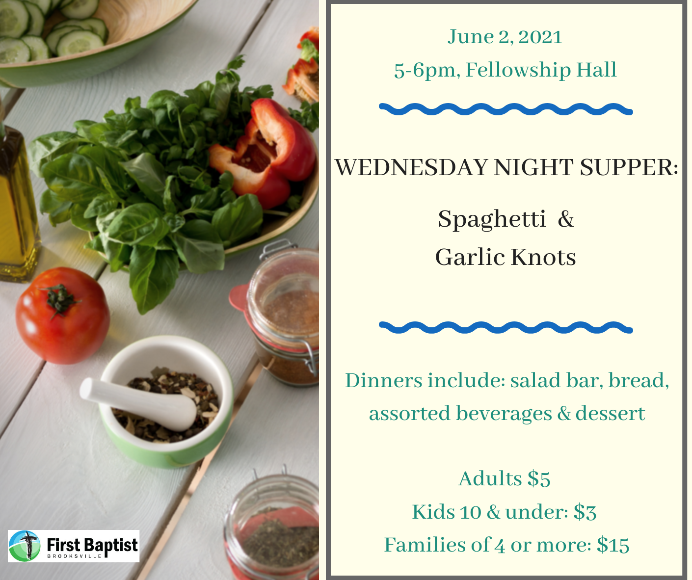 Wednesday Night Supper