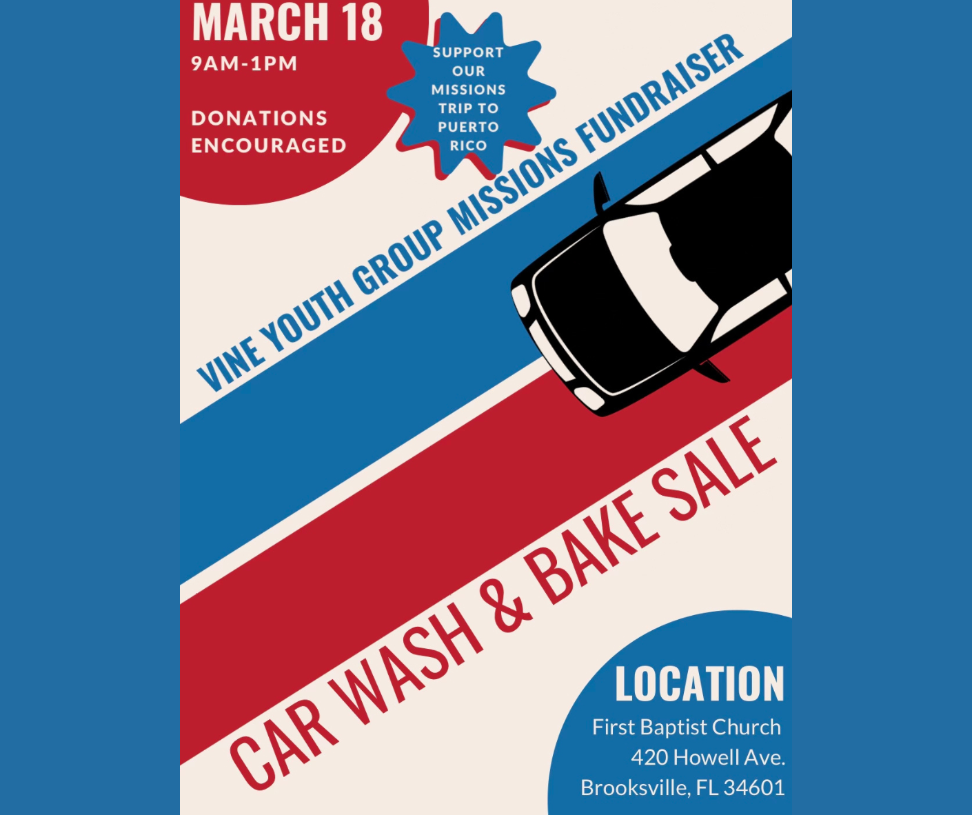 Car Wash &amp; Bake Sale Fundraiser